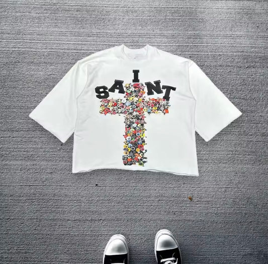 FlyFashion-Saint boxy tee